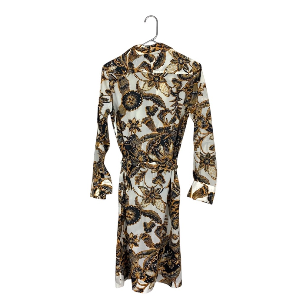 Lanvin vintage all over floral print belted dress with pockets luxury timeless - Picture 6 of 6